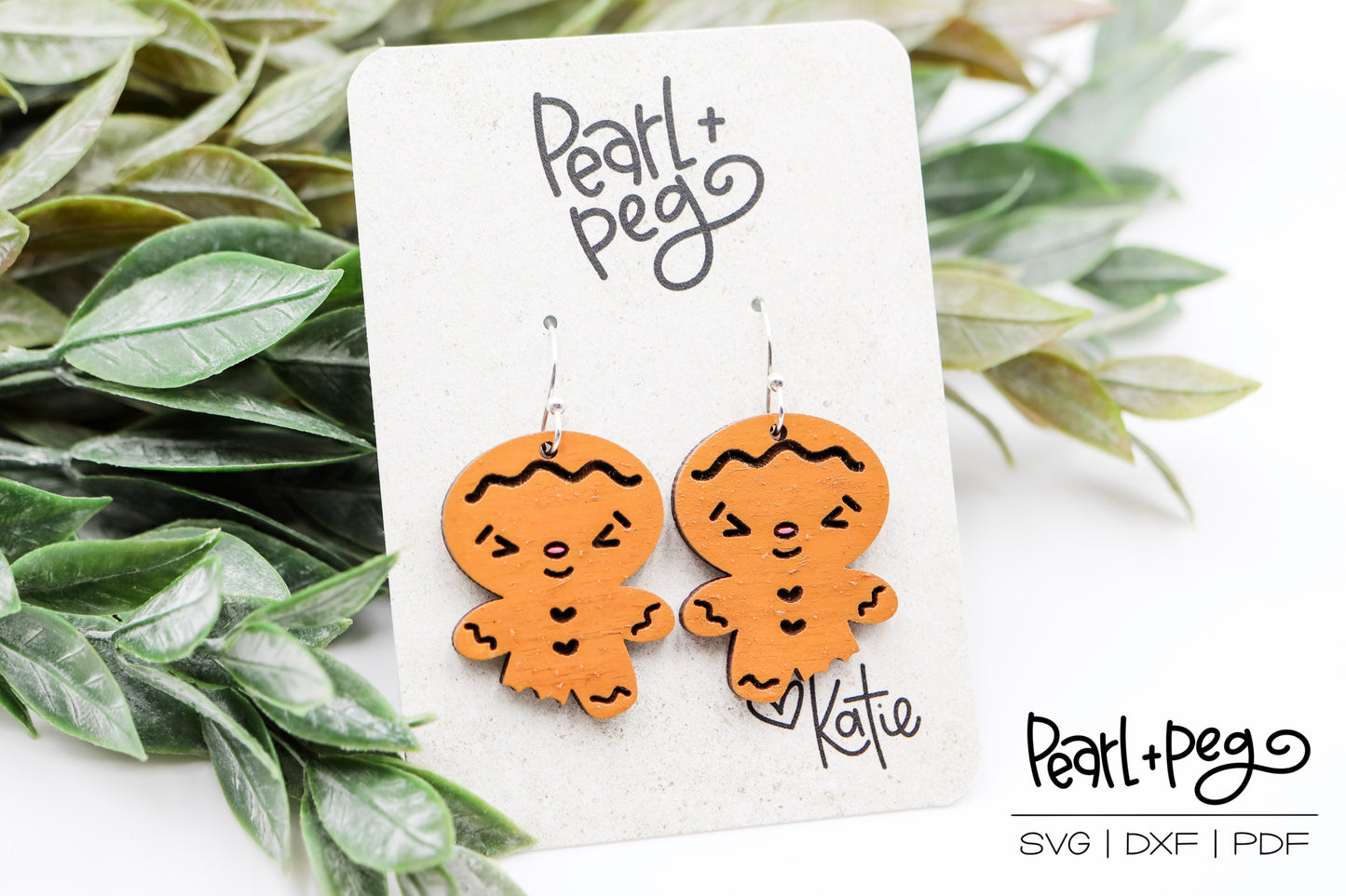 Bitten Gingerbread Laser Earring Digital Download File-Oct2024
