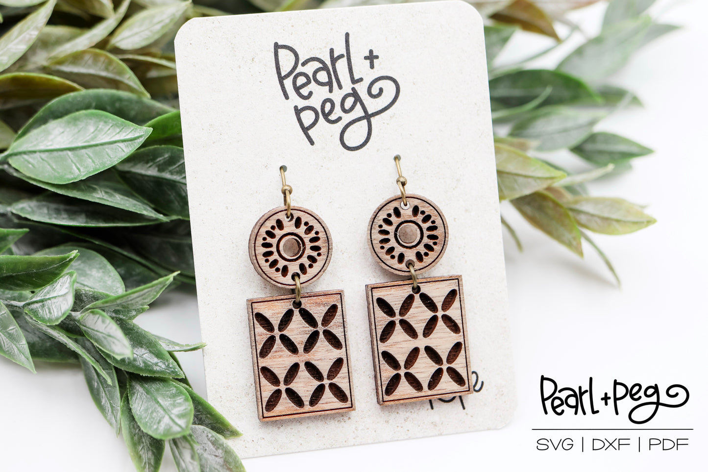 Dashed Quad 2 Part Laser Earring Digital Download File-Oct2024