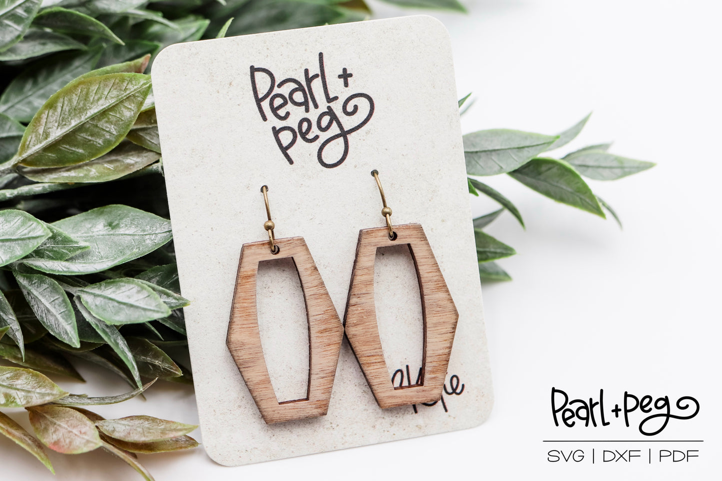 Hexagon Hoop 2 Options Laser Engrave Digital Download-June2024