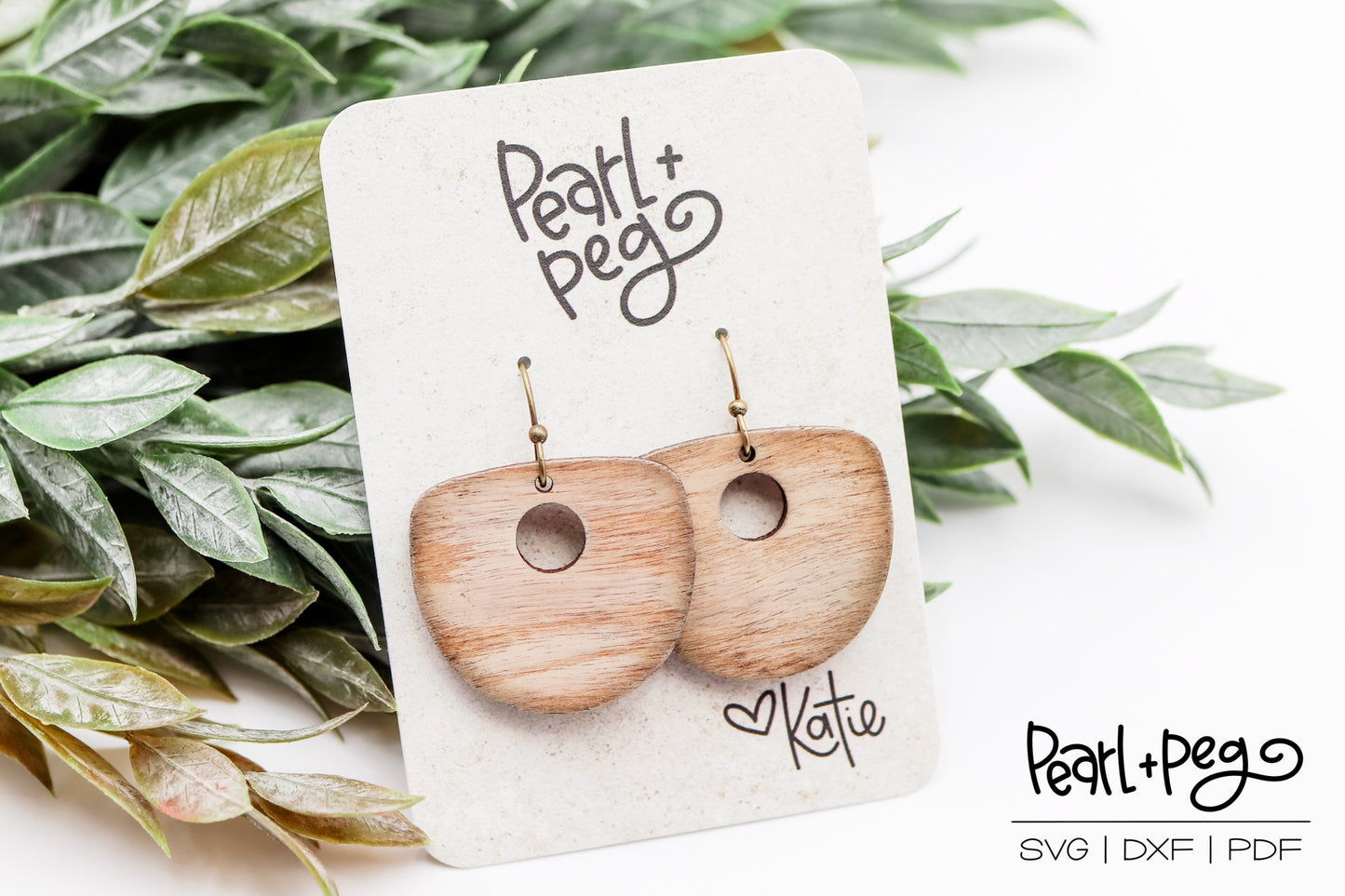 Plump Semi Circle Hoop 3 Options Laser Engrave Digital Download-June2024