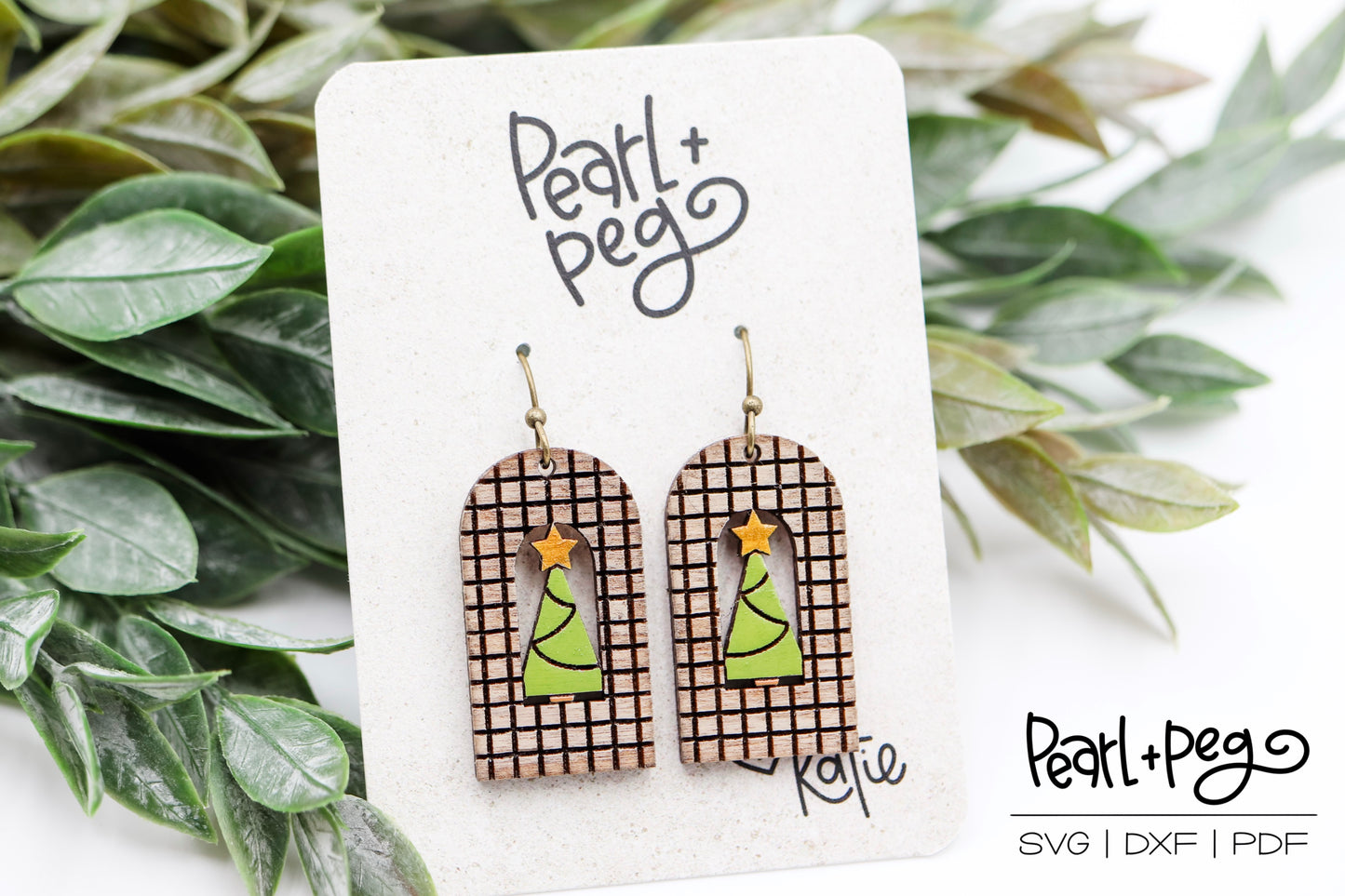 Grid Tree Arch Laser Earring Digital Download File-Nov2024