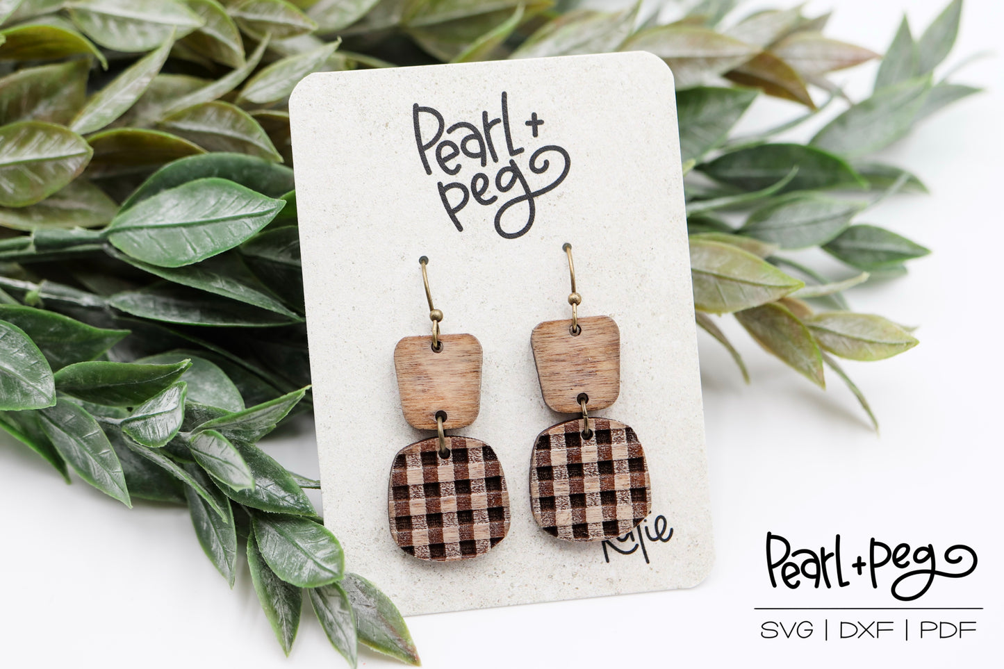 Half Buffalo Check 2 Part Laser Earring Digital Download File-Nov2024