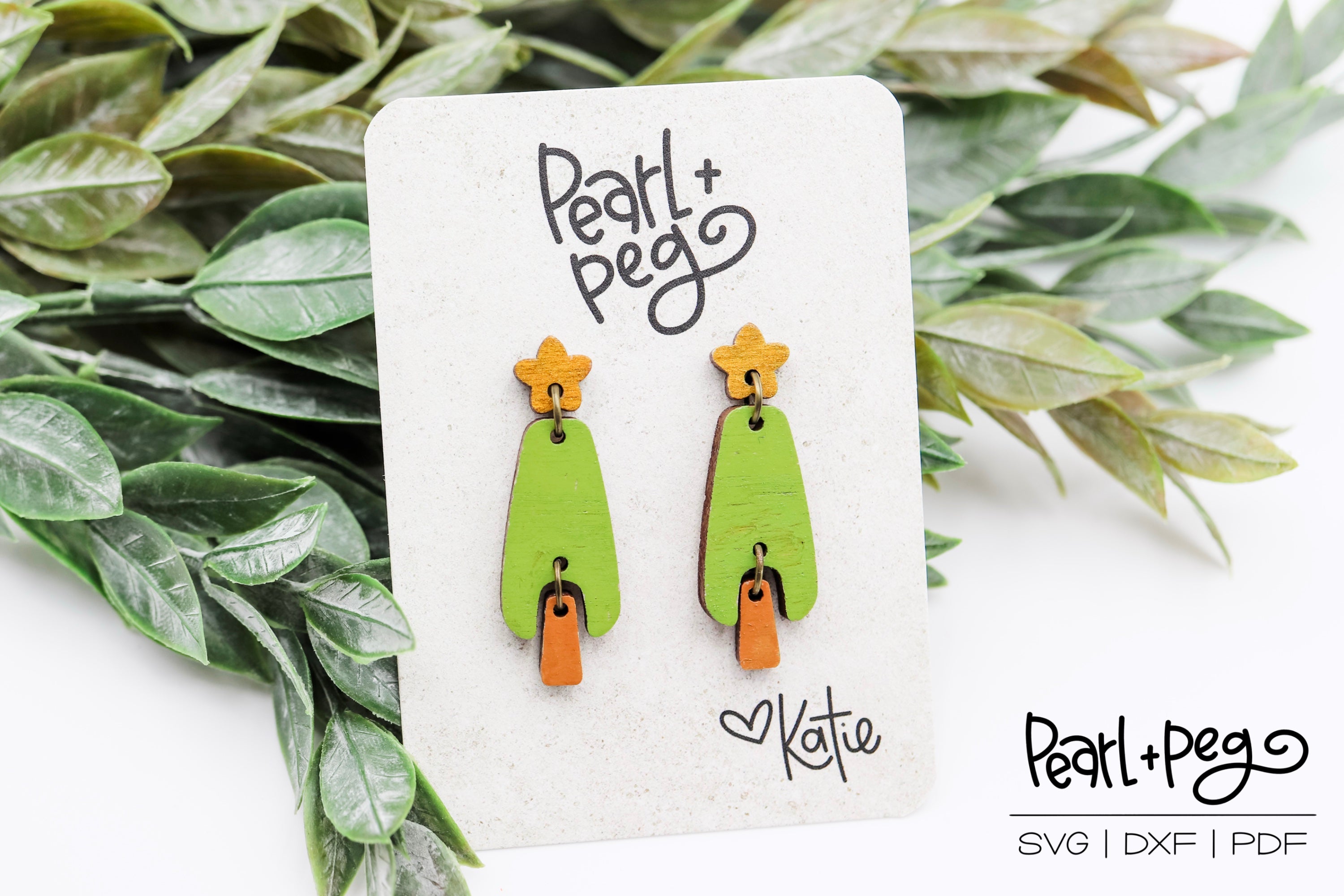 Dangly Tree Laser Earring Digital Download