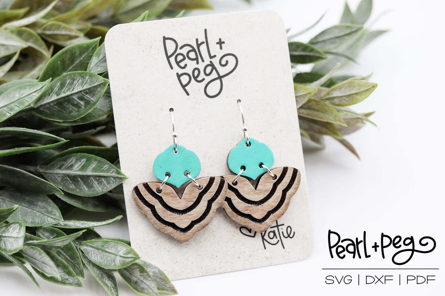 Elegant Winged 2 Part Earring Digital Download File-July2024