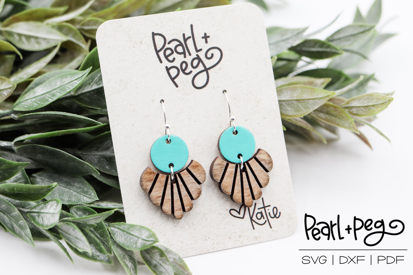 Scalloped Draped 2 Piece Laser Earring Digital Download File-July2024