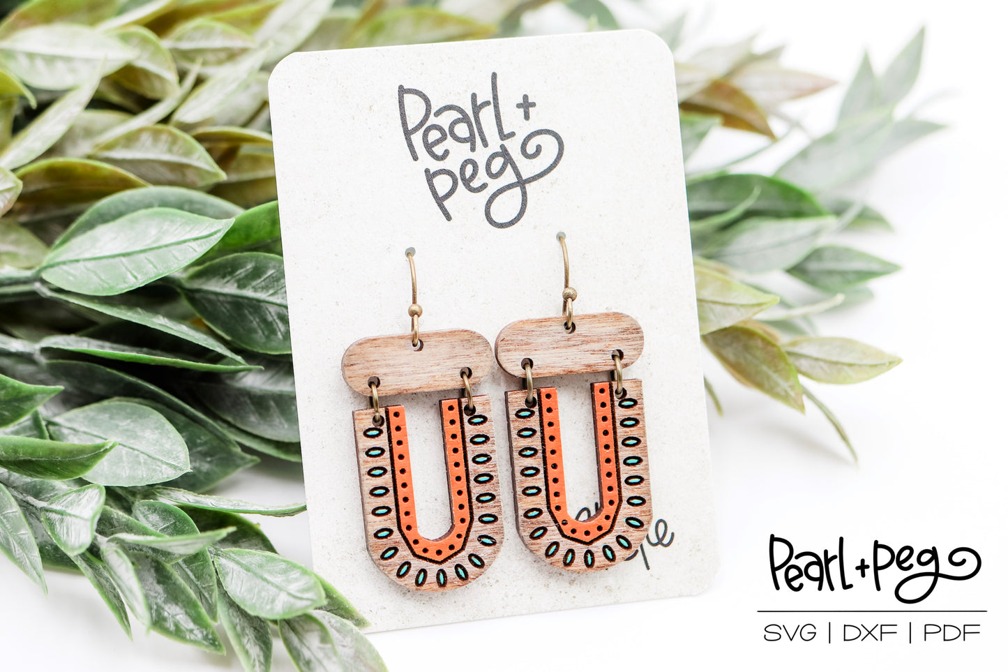 U and Bar Tribal Two Piece Laser Earring Digital Download-Dec2024