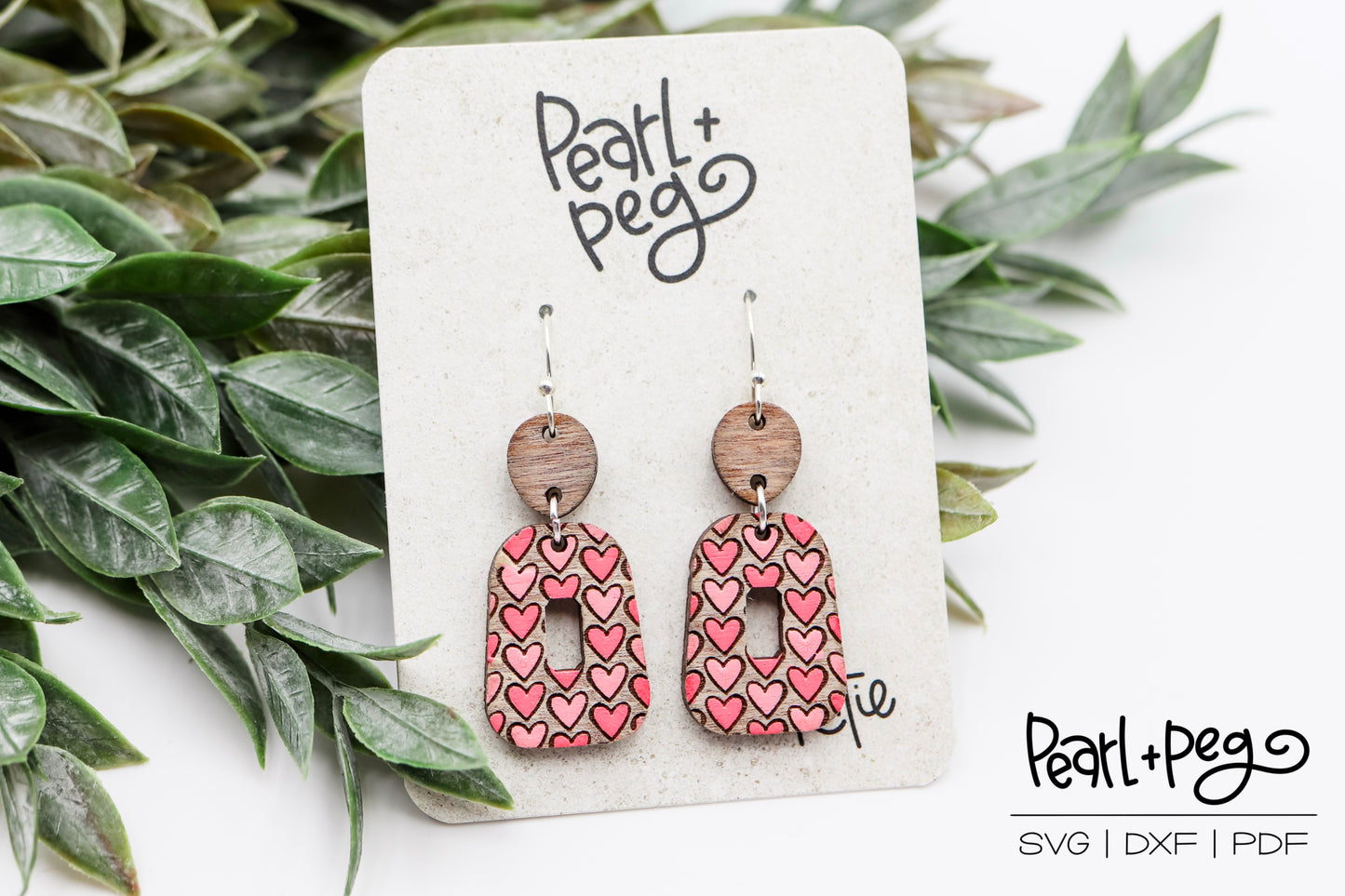 Rounded Heart Stacked 2Part Laser Earring Digital Download-Jan2025