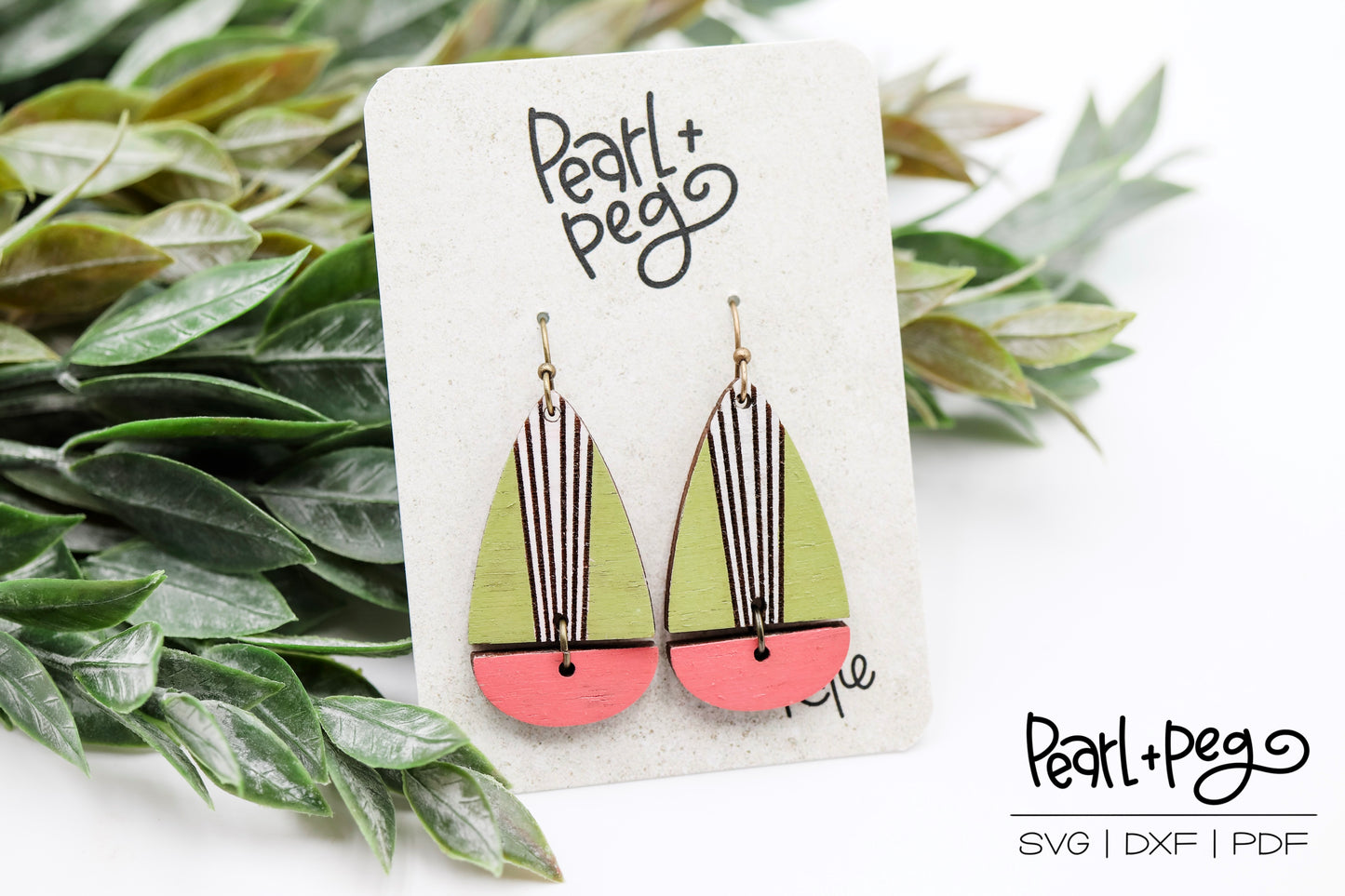 Lined Teardrop 2 Part Laser Earring Digital Download-Jan2025