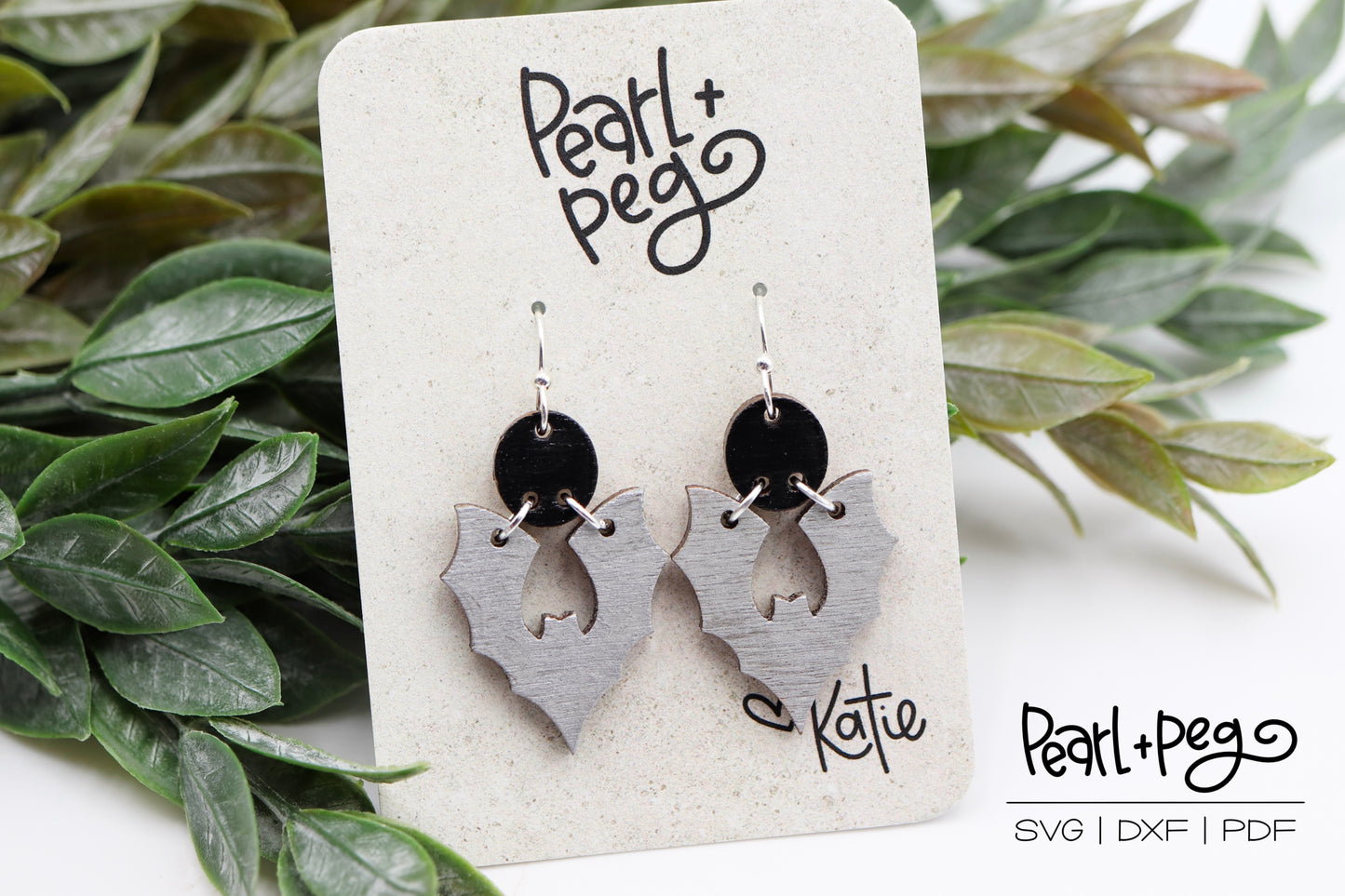 Batty 2 Part Laser Earring Digital Download File-Aug2024