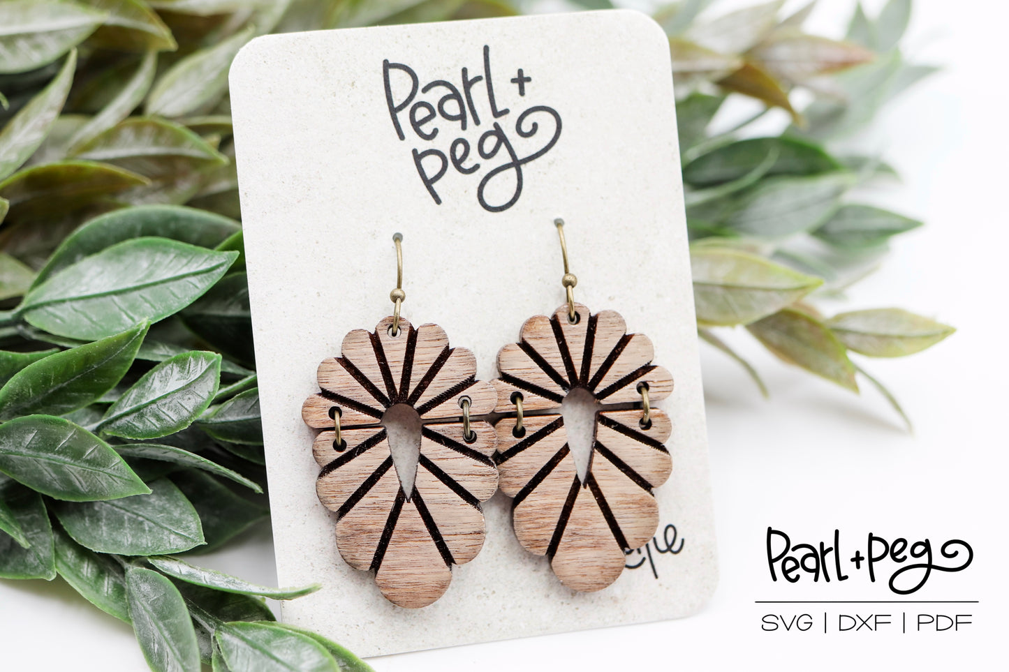 Scalloped Rippled 2 Part Laser Earring Digital Download File-Aug2024