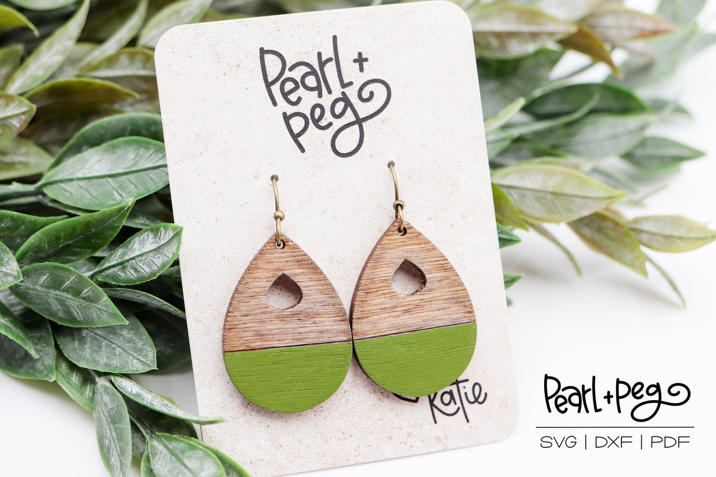 Plump Scored Teardrop Laser Earring Digital Download File-Aug2024