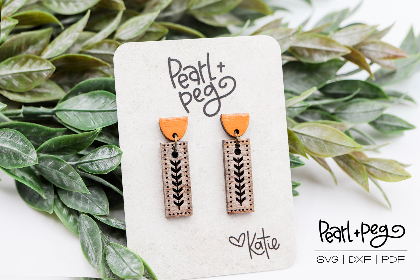 Folk Bar 2 Part Laser Earring Digital Download File-Aug2024