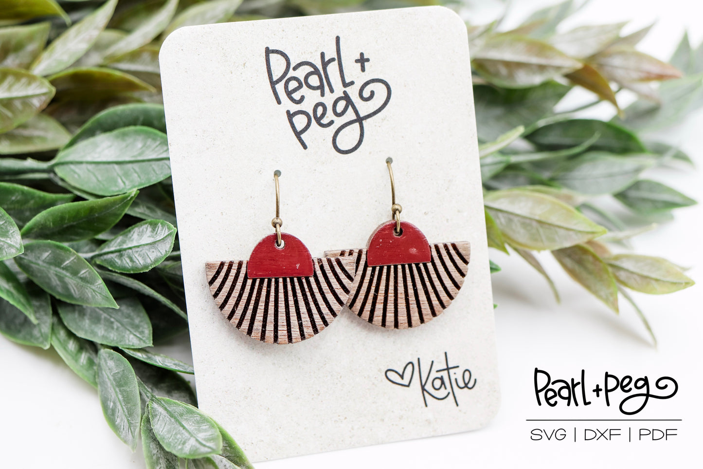 Short Fanned Petite Laser Earring Digital Download File-Aug2024