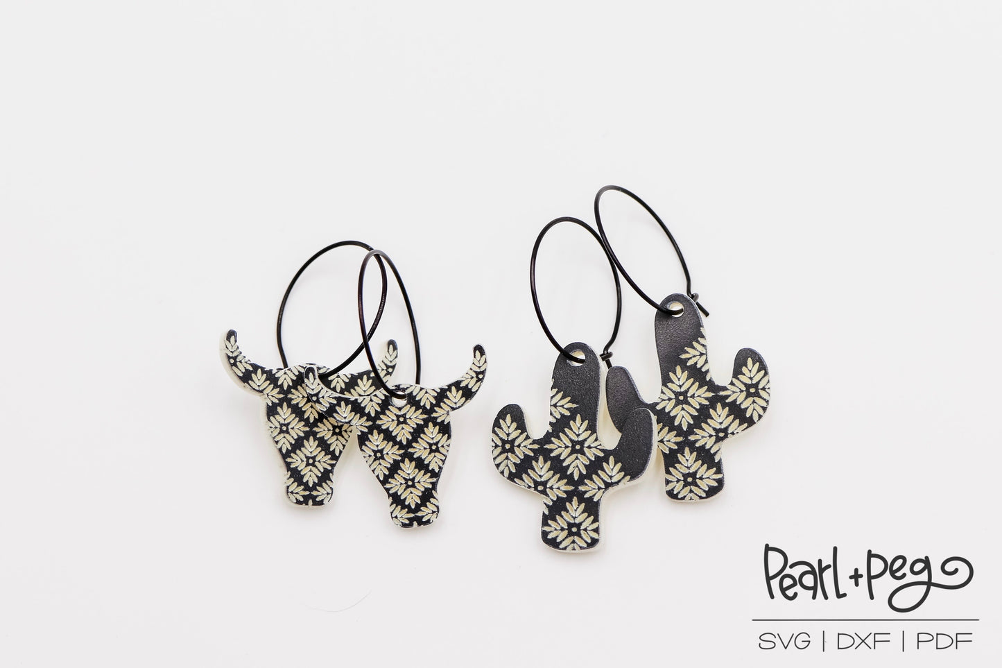 Southwestern Dangles Laser Engraved Earrings Digital Download