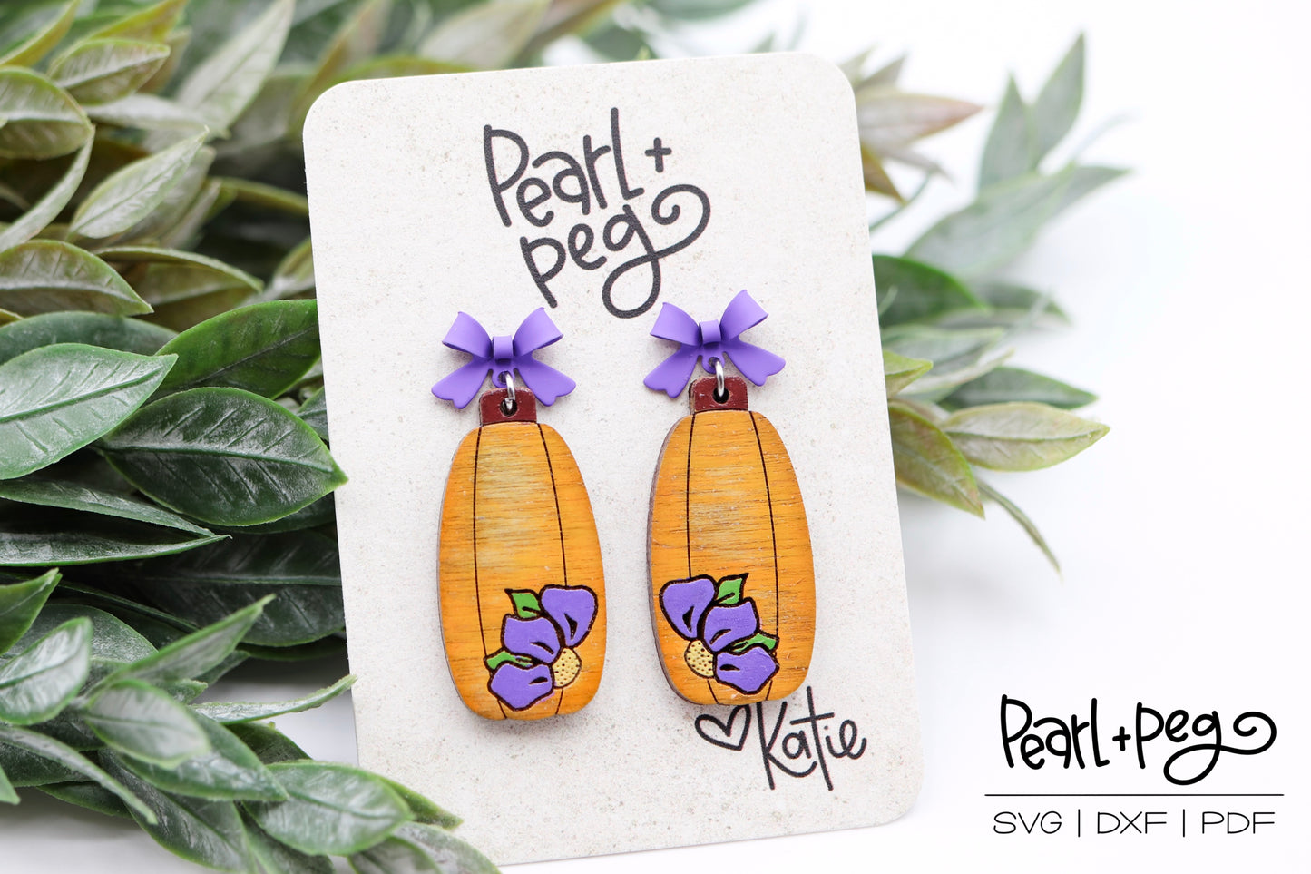 Pumpkin Scored Flower Laser Earring Digital Download File-Sept2024