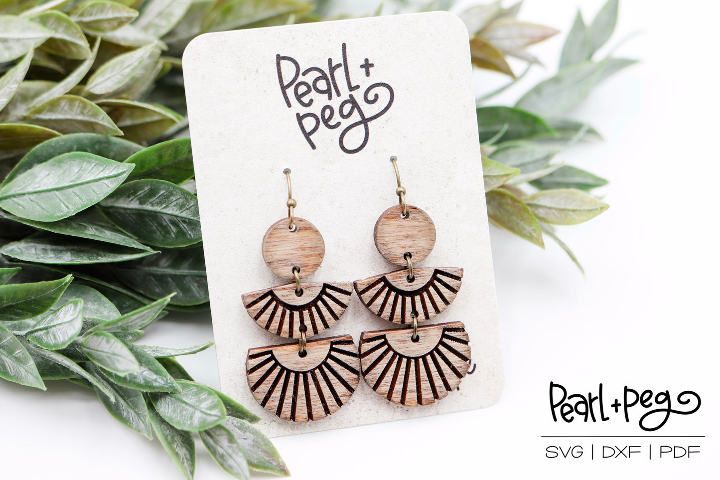 Triple Stacked Fan Laser Earring Digital Download File-Sept2024