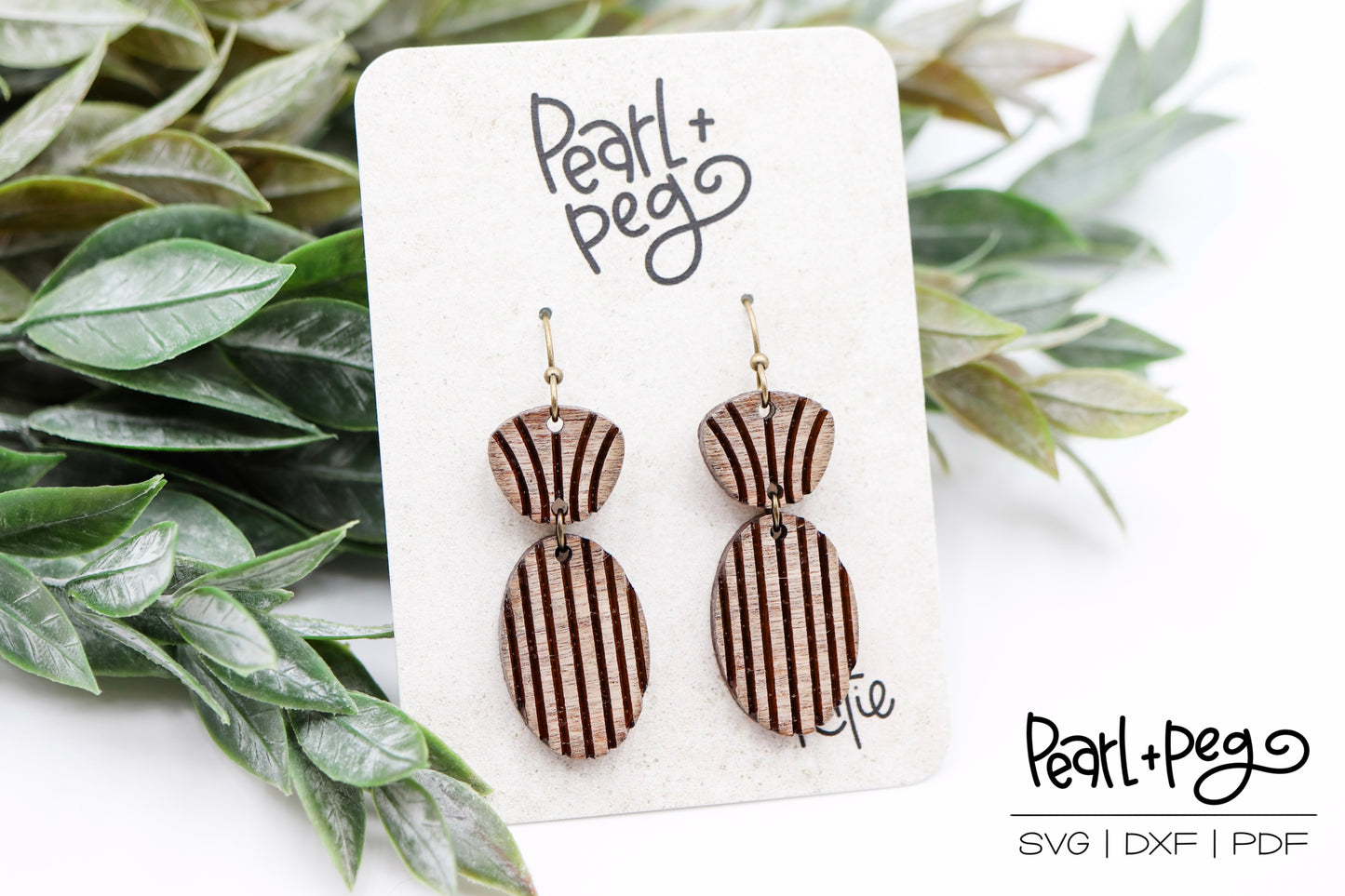 Striped Regal 2 Piece Laser Earring Digital Download File-Sept2024