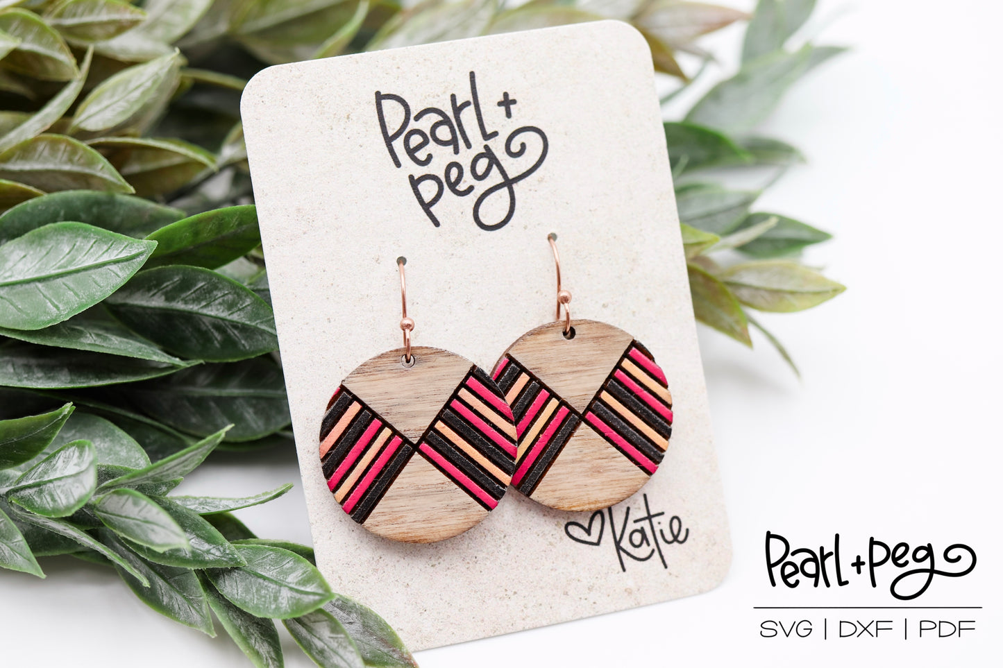 Circle Crossed Engraved Laser Earring Digital Download File-Sept2024