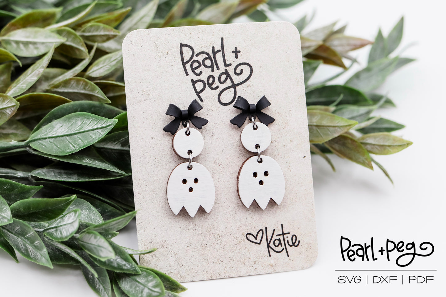 Simple Ghost 2 Piece Laser Earring Digital Download File-Sept2024