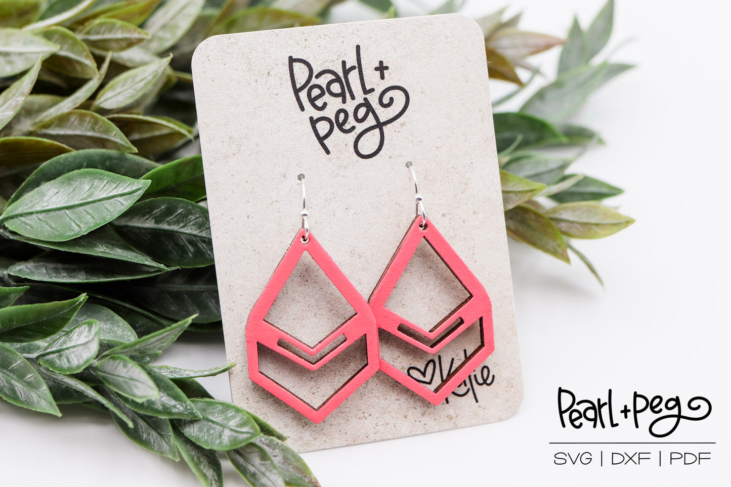 V Sliced Cut Only Laser Earring Digital Download File-Sept2024