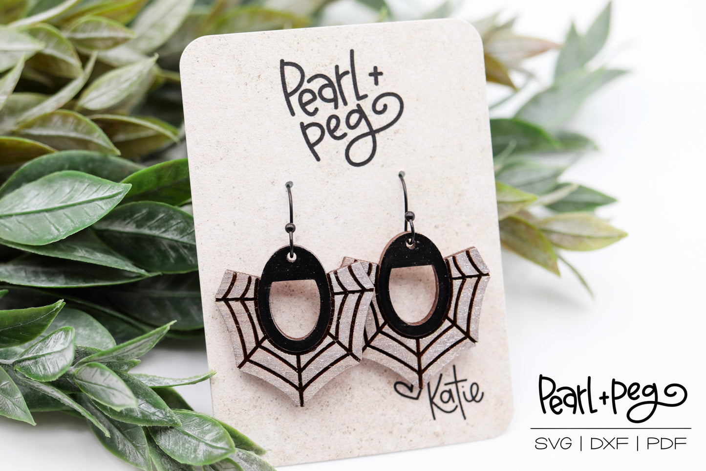 Spider Web Hoop Laser Earring Digital Download File-Sept2024