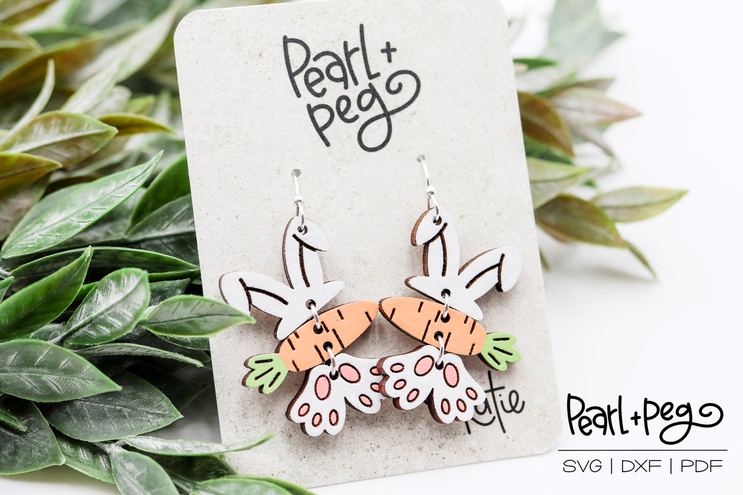 Three Part Easter Bunny Laser Earring Digital Download-Mar2025