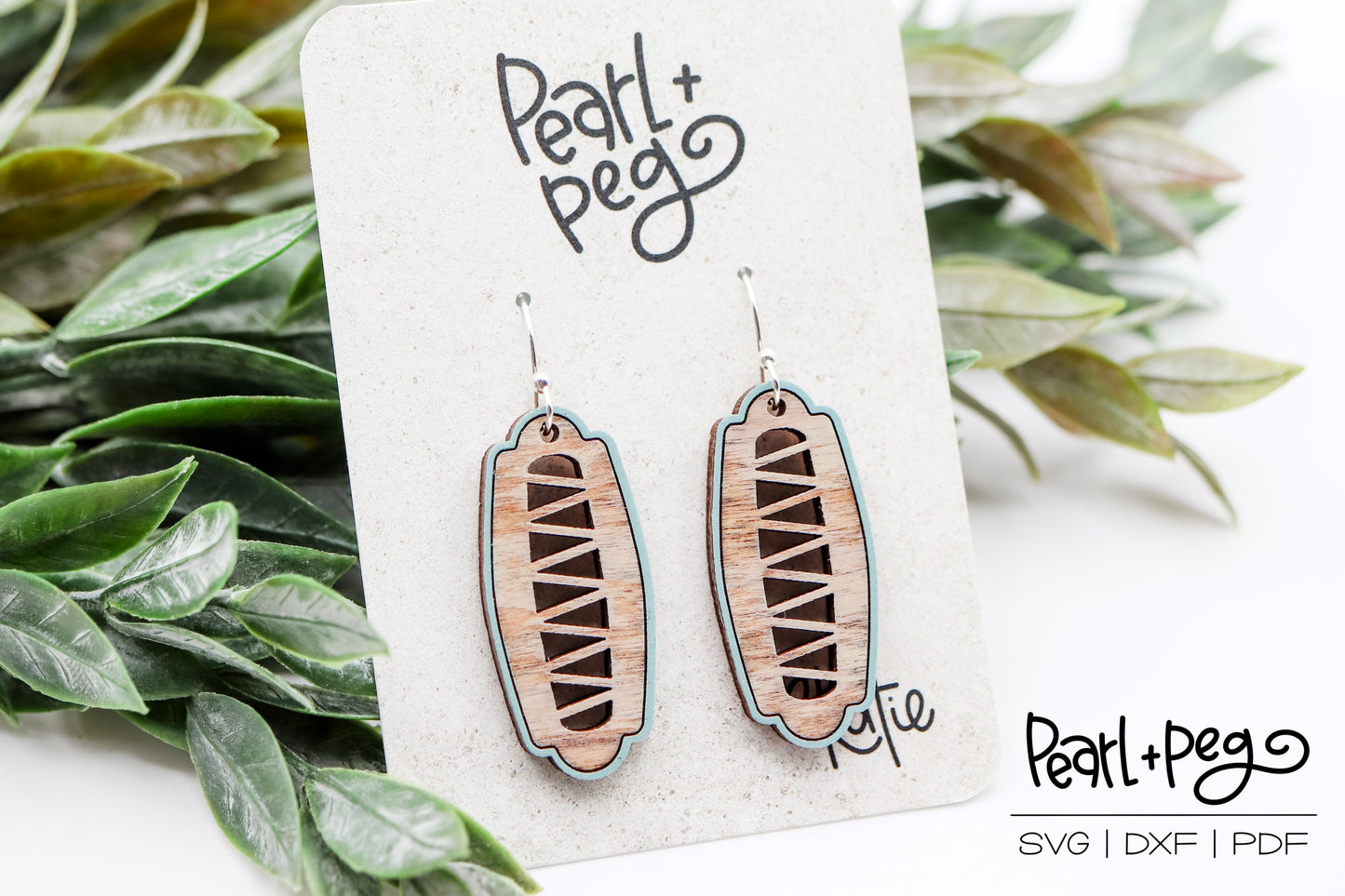 Center Zig Zag Cut Curtain Laser Earring Digital Download-Mar2025