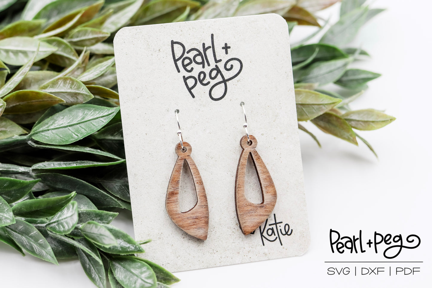 Abstract Shaped Petite Hoop Laser Earring Digital Download-Mar2025