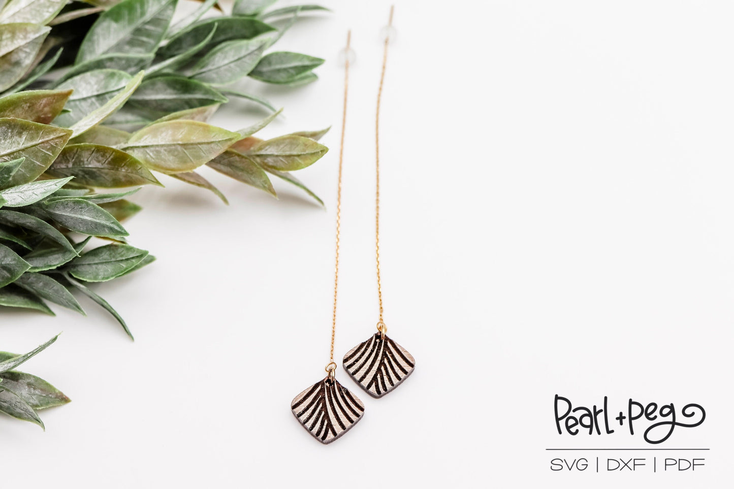 Seashell Threader Finding Laser Engraved Earrings Digital Download