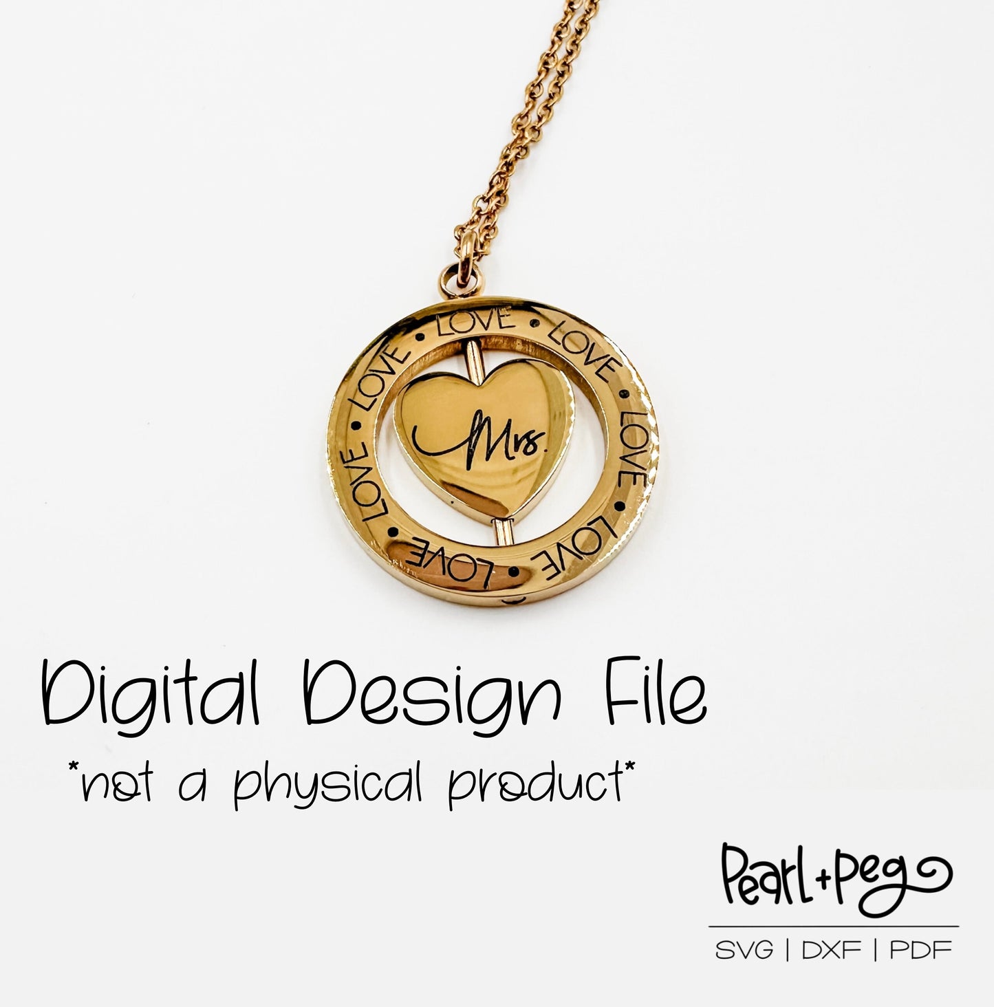 Rotating Heart Love Engagment Love Metal Blank Jewelry Digital Download File