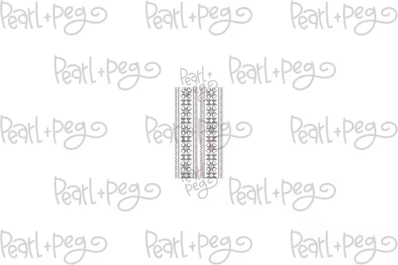 Nordic Pattern Bar Laser Engraved Earrings Digital Download