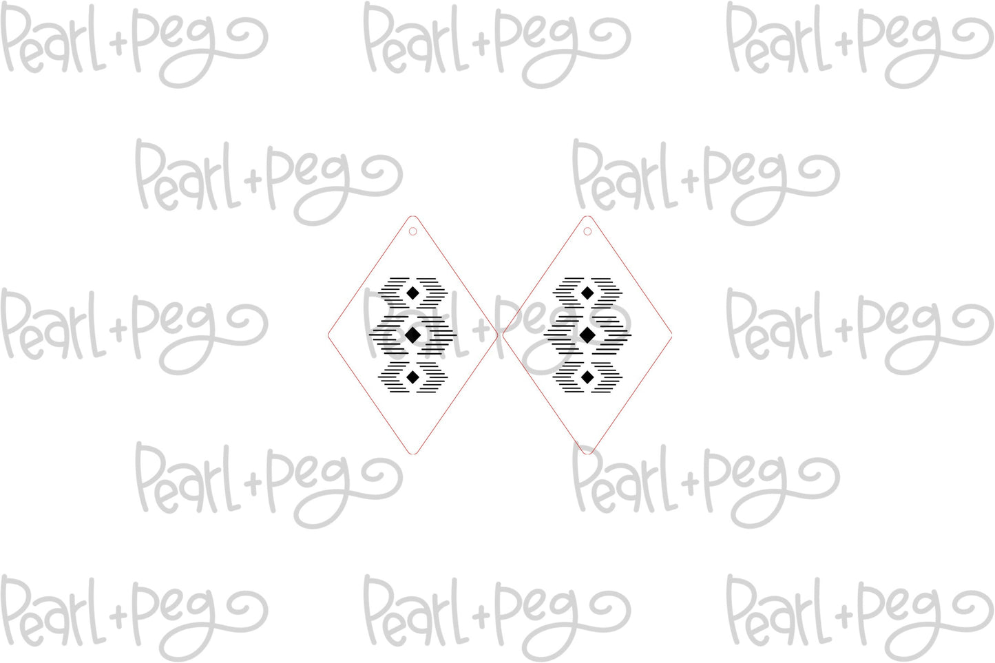 Boho Diamond Stacked Laser Engraved Earring Digital Download