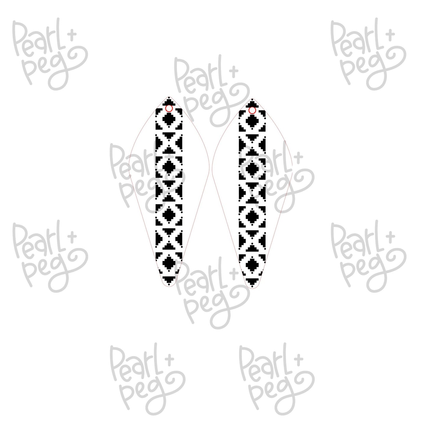 Row Stacked Boho Aztec Laser Engraved Digital Download