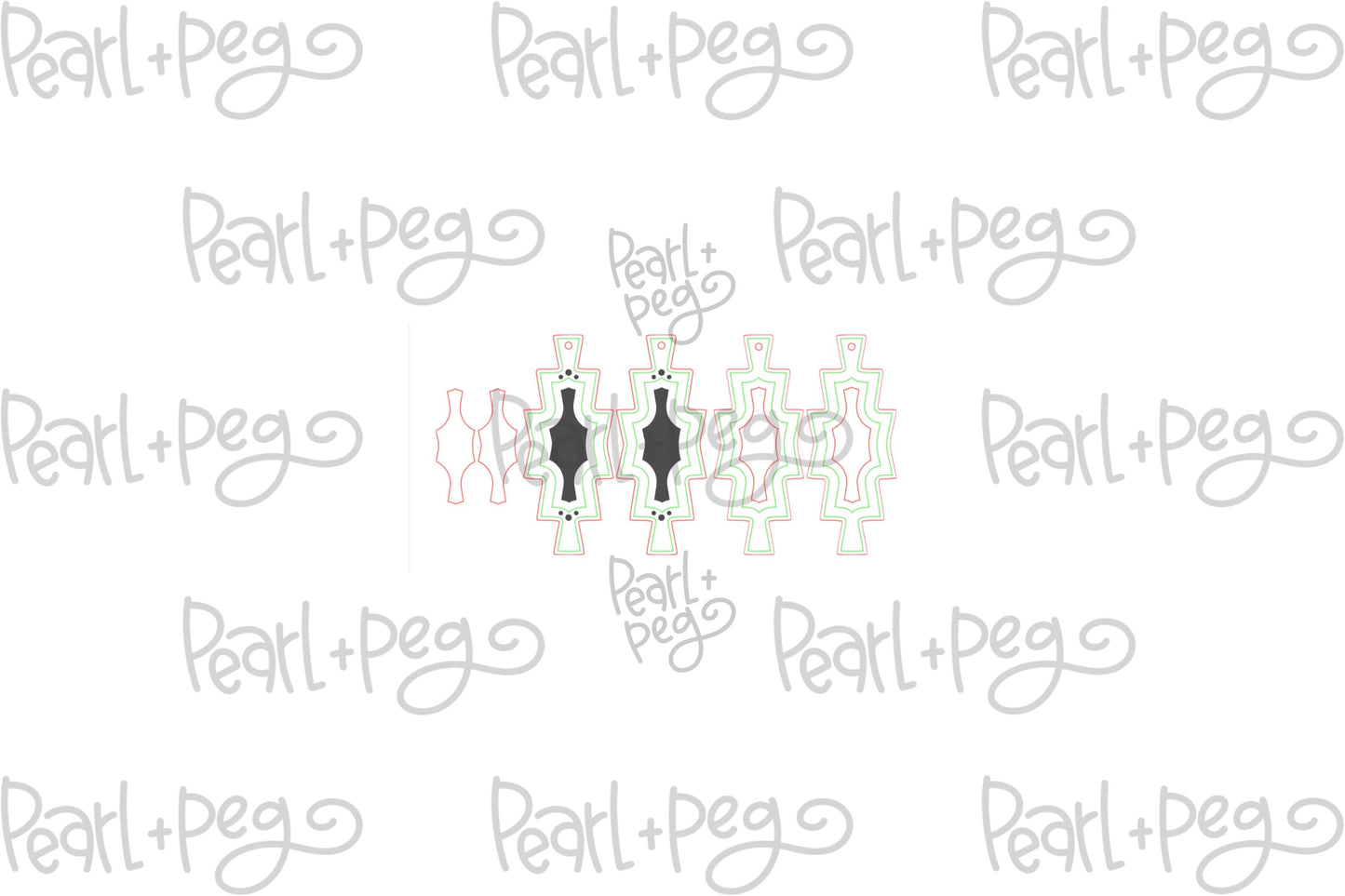 Aztec Inlay Optional Laser Engraved Earring Digital Download