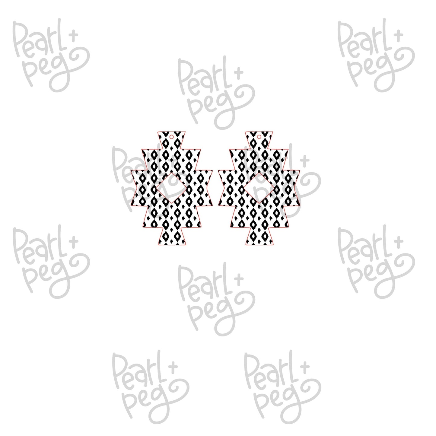 Triangle Row Tribal Aztec Laser Engraved Digital Download