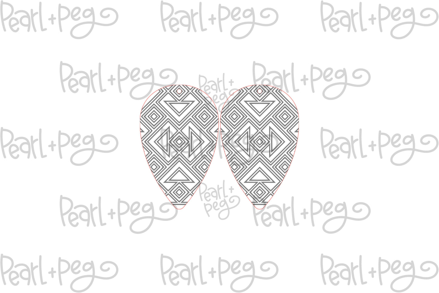 Arrow Geometric Laser Engraved Earring Digital Download