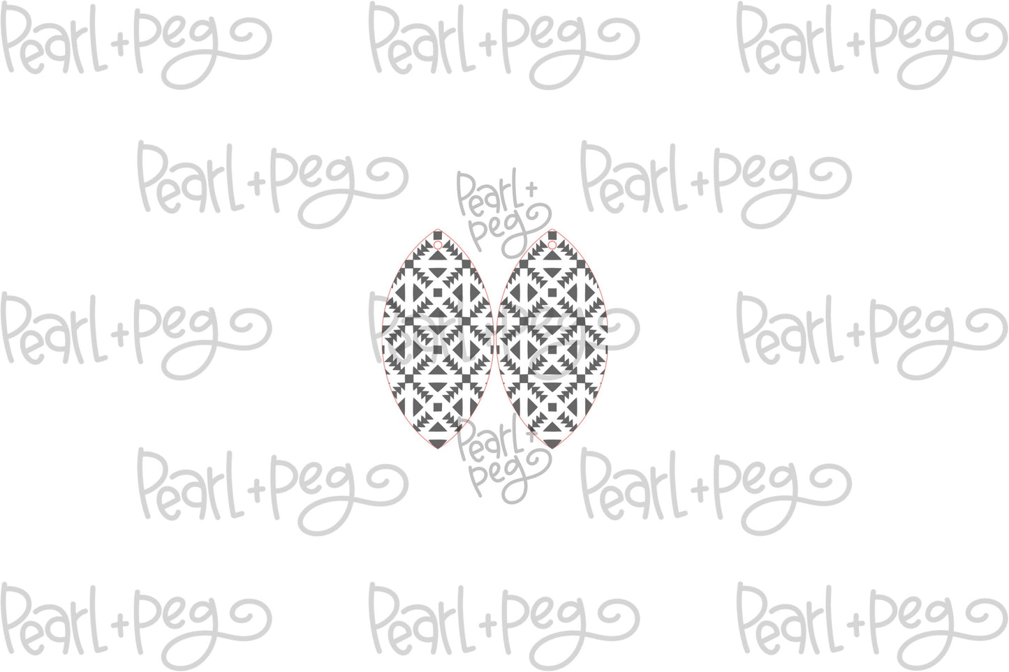 Triangle Cross Triangle Drop Laser Engraved Earrings Digital Download