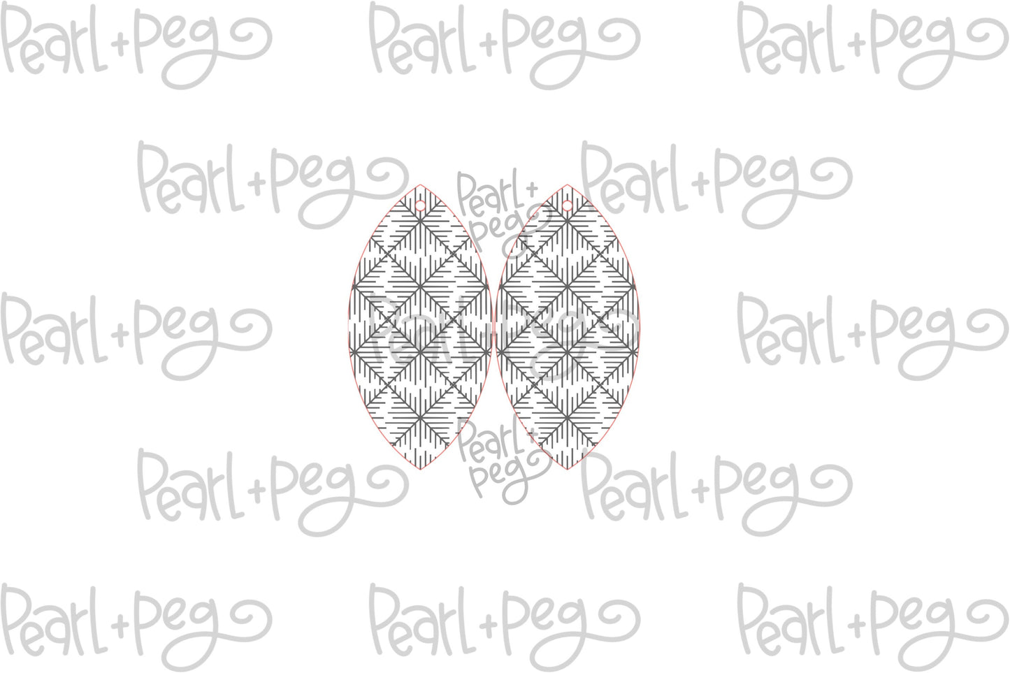 Square Diamond Criss Cross Laser Engraved Earrings Digital Download