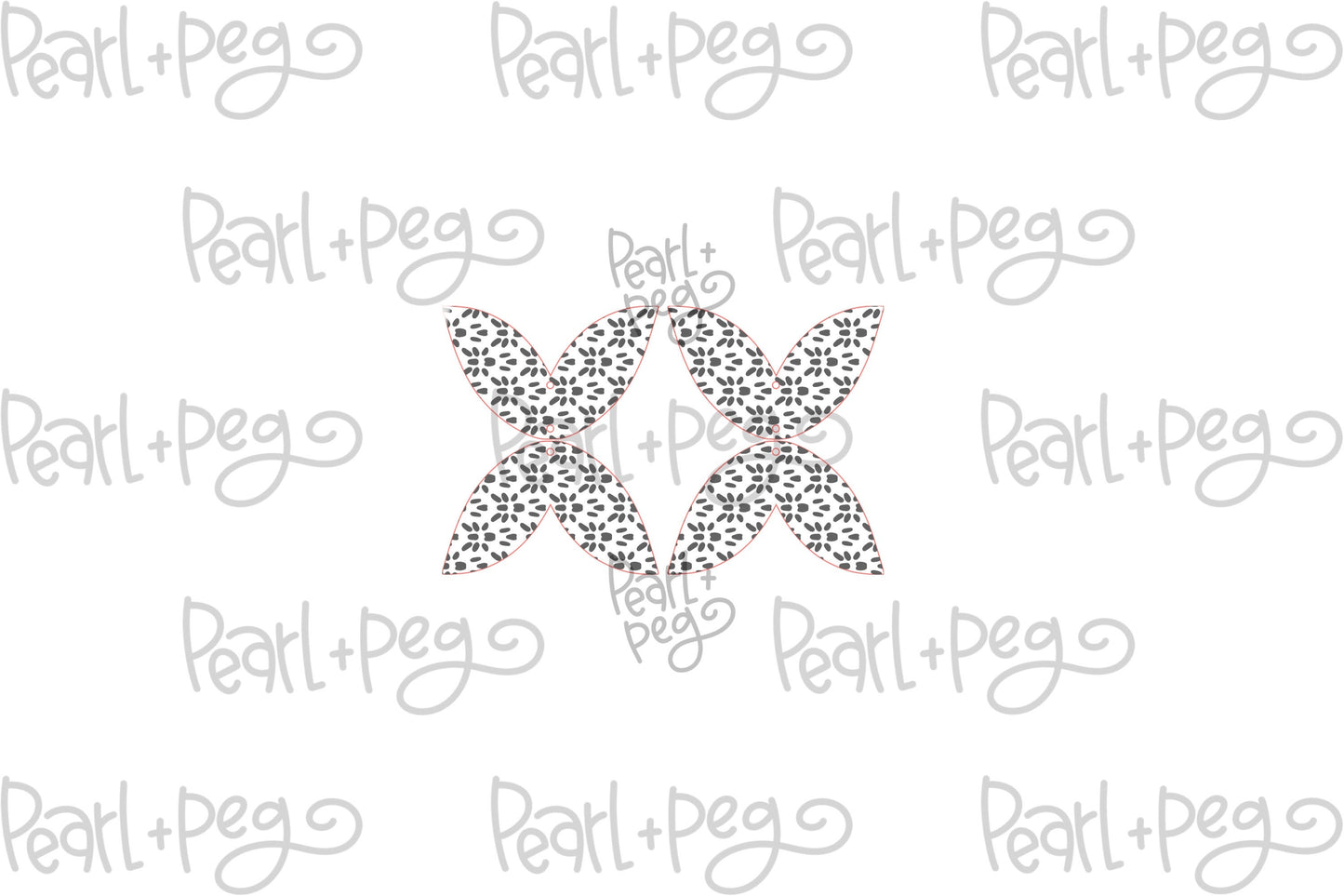 Speckled Tulips Two Part Laser Engraved Earring Digital Download