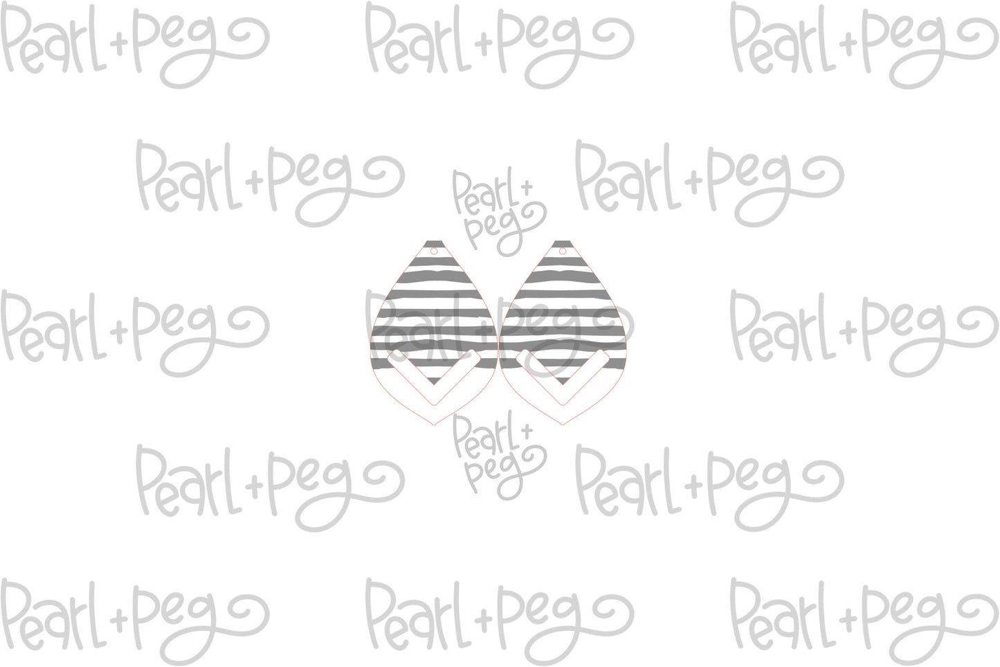 Classic Stripe Macrame Laser Engraved Earring Digital Download