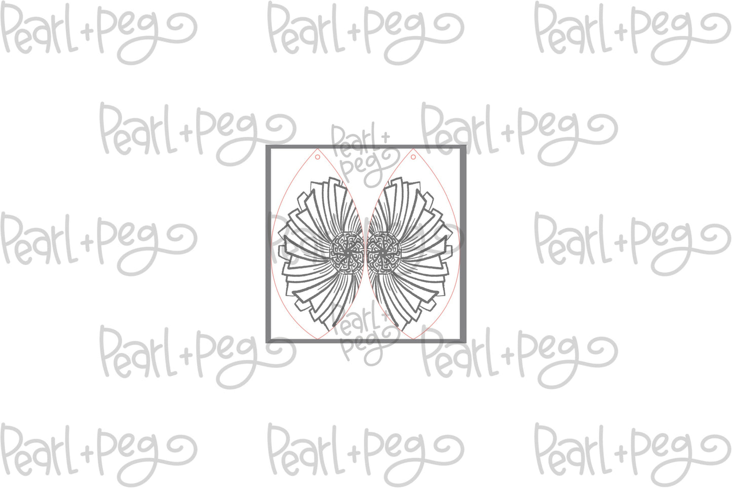 Floral Flair Drop Laser Engraved Earrings Digital Download