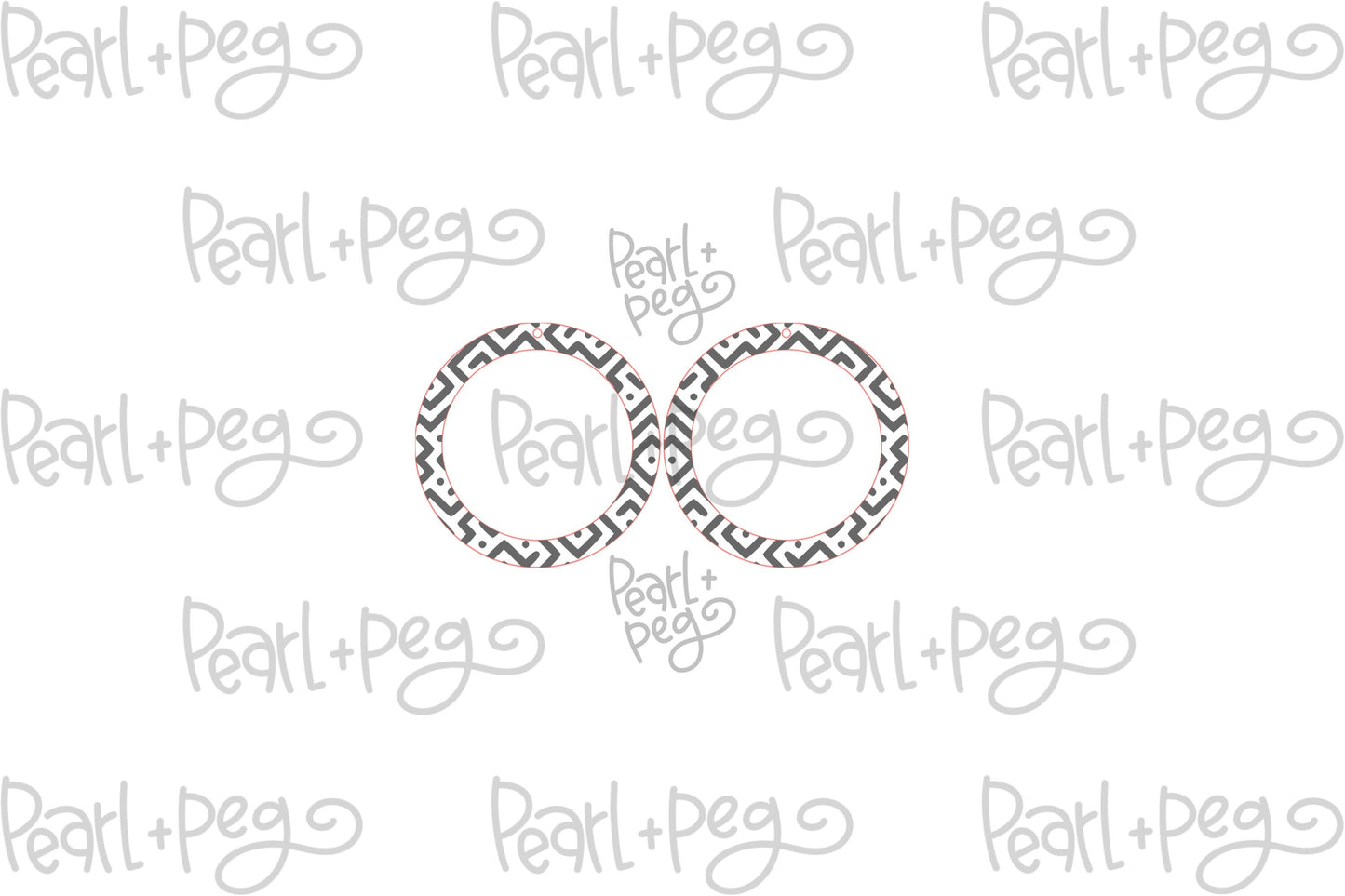 Aztec Round Hoop Laser Engraved Earrings Digital Download