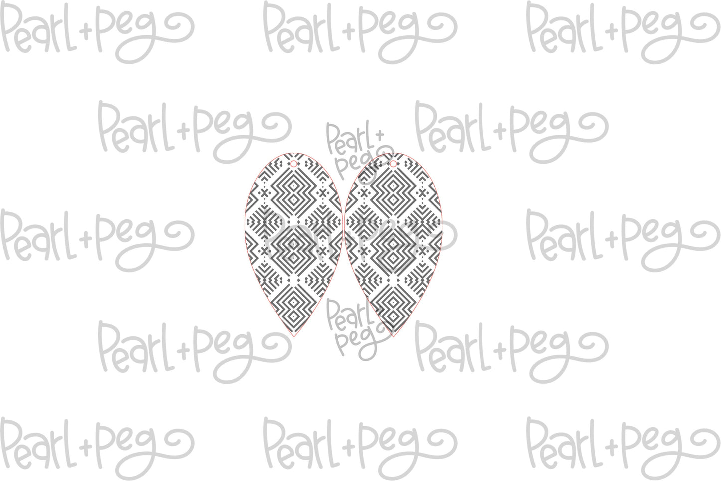 Wavy Lines Drop Laser Engraved Earrings Digital Download