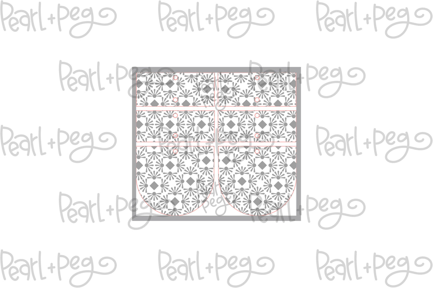 Art Floral Deco 3 Part Laser Engraved Earrings Digital Download