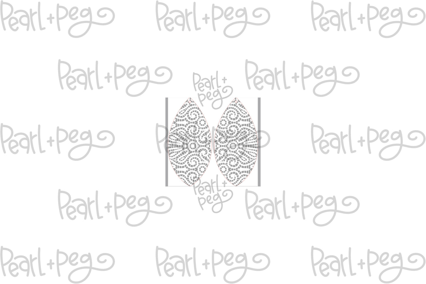 Lace Sideways Abstract Laser Engraved Earrings Digital Download