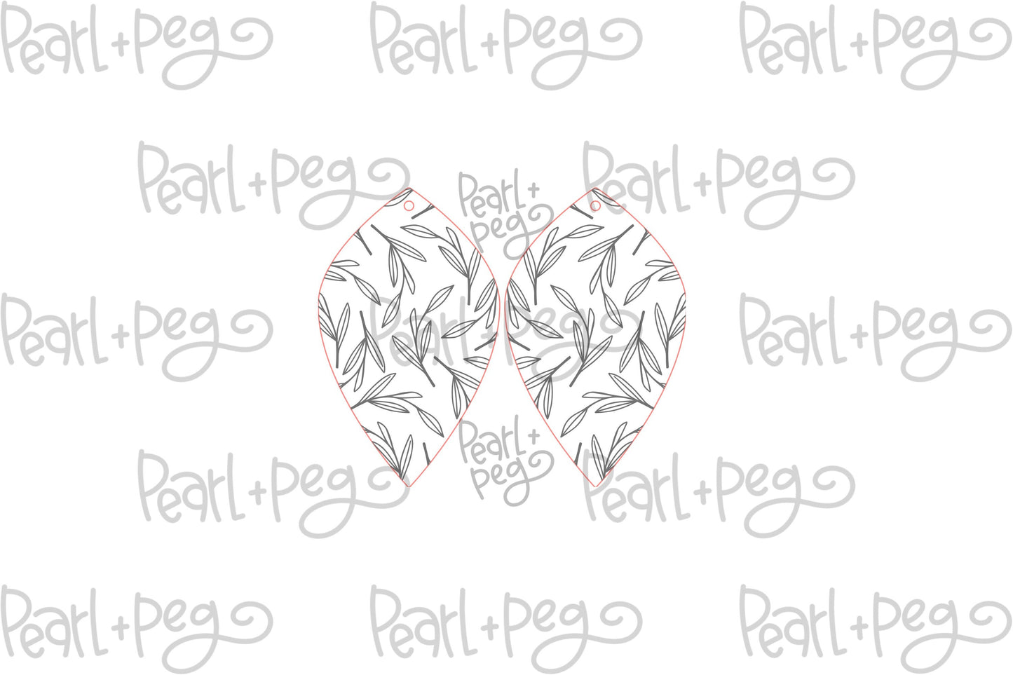 Scattered Laurels Laser Engraved Earrings Digital Download