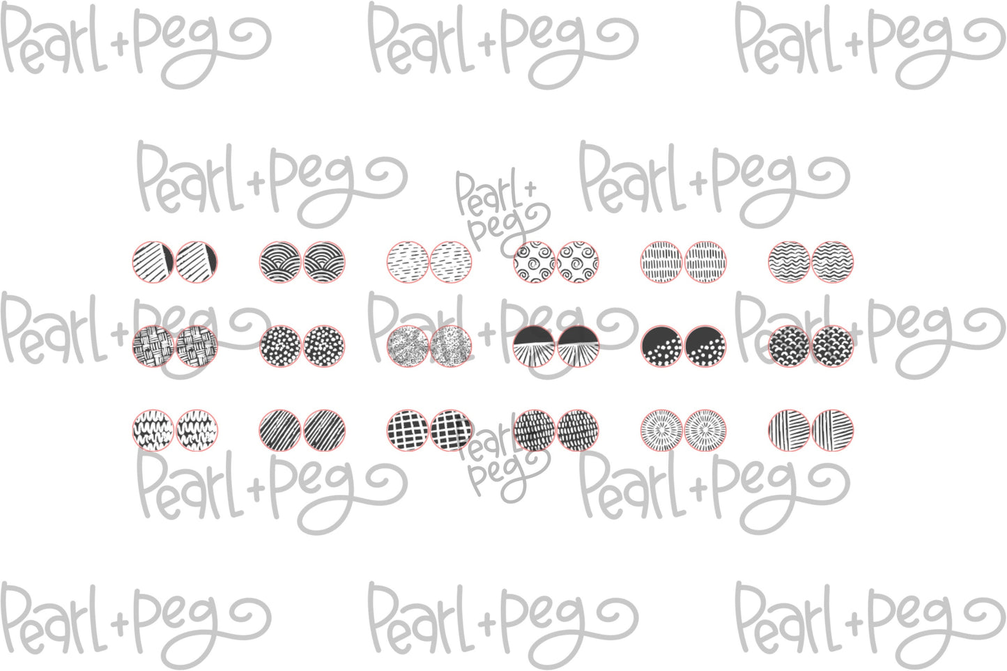 Modern 18 Stud Sets Bundle Laser Engraved Earring Studs Digital Download