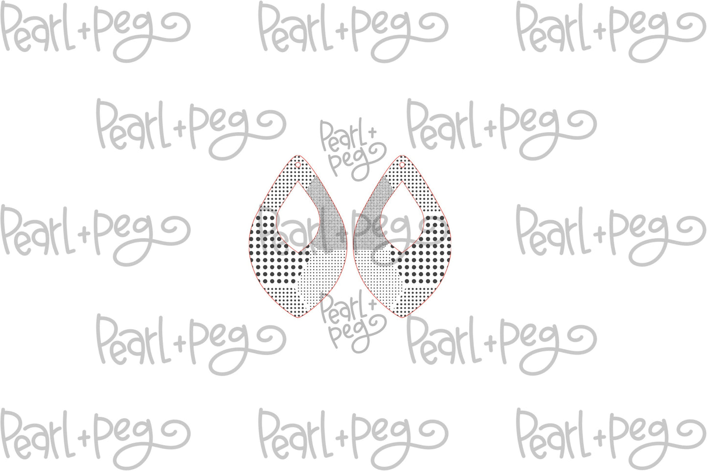 Dotted Hoop Drop Laser Engraved Earrings Download