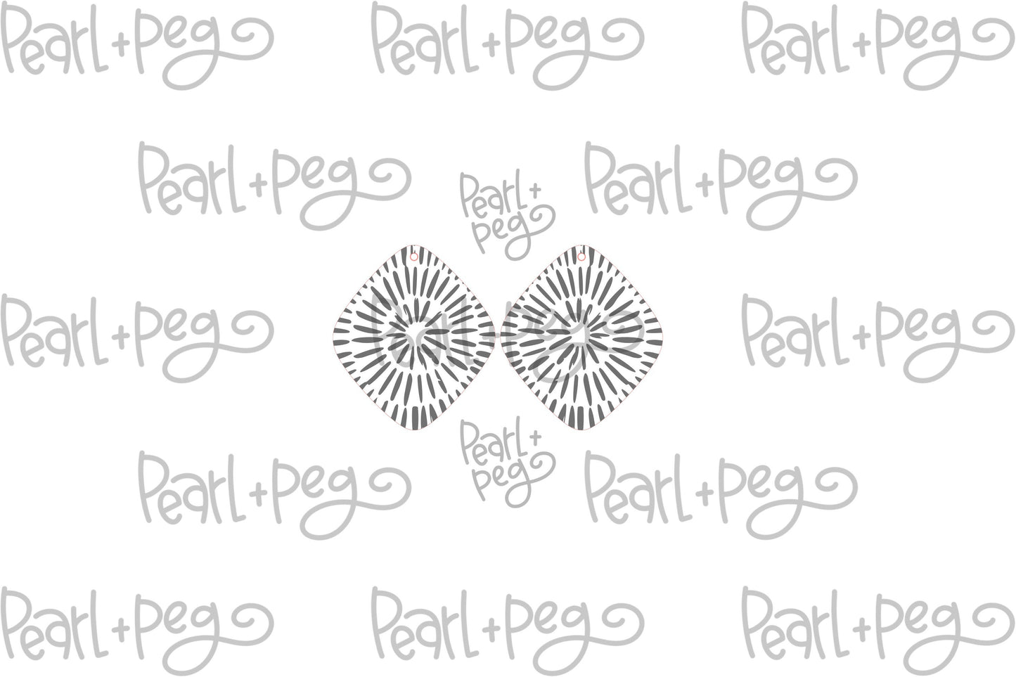 Tie Dye Rounded Diamond Laser Engraved Earrings Digital Download