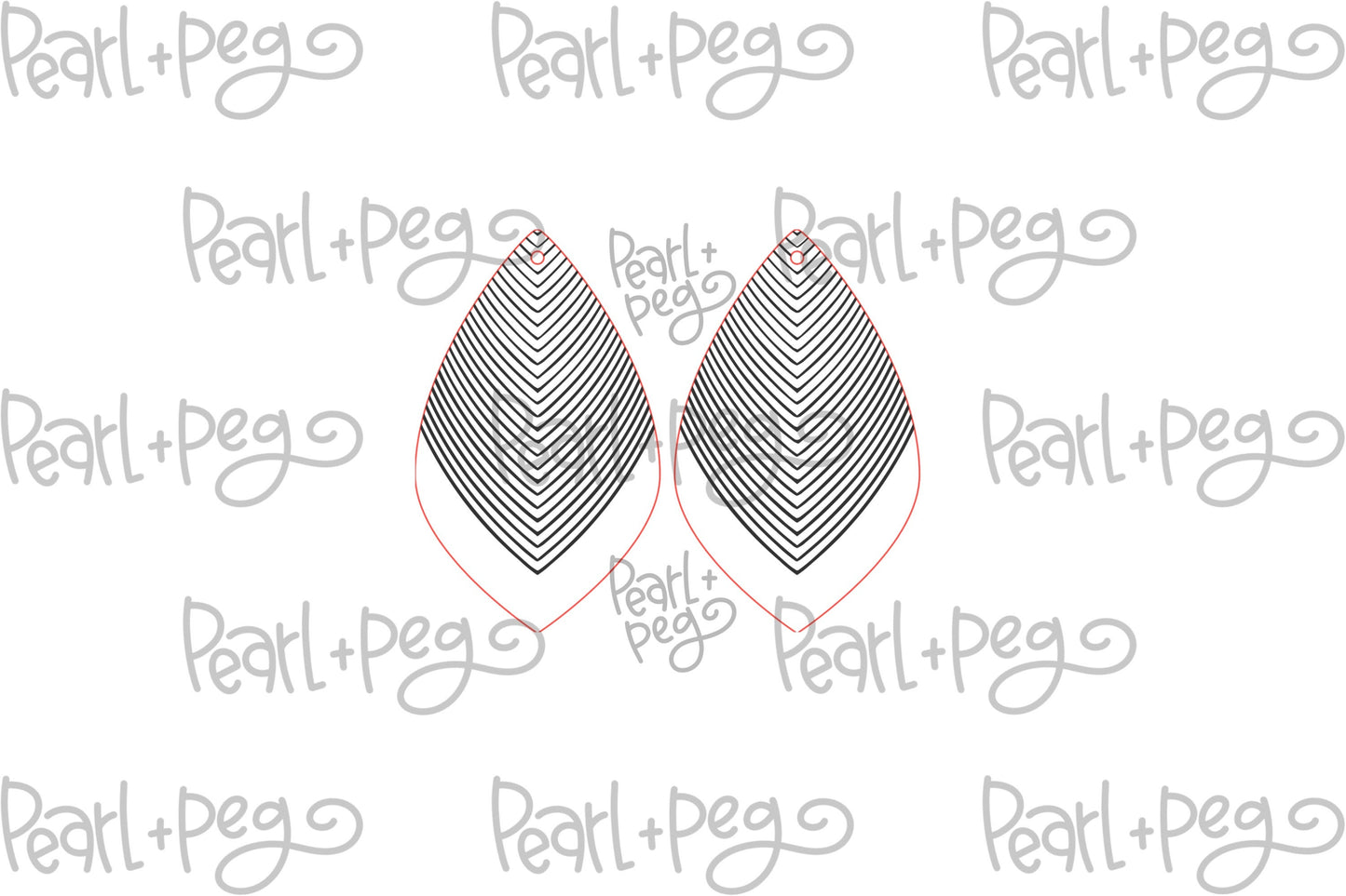 Elegant Lines Drop Laser Engraved Earrings Digital Download